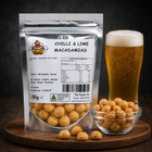 Macadamia - Chilli & Lime by The Peanut Van - pack and serving