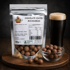 Macadamia - Chocolate Coated by The Peanut Van - pack and serving