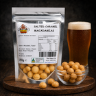 Macadamia - Salted Caramel by The Peanut Van - pack and serving