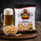 Sea Salt flavoured peanuts by The Peanut Van - pack and serving