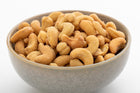 Salted cashews by The Peanut Van, pack and serving