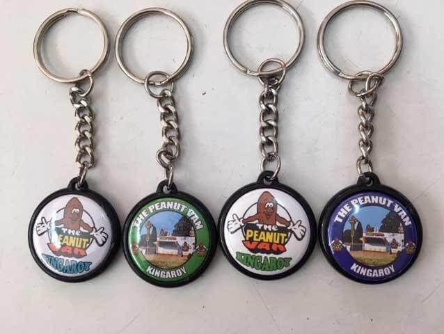 The Peanut Van round keyring, Kingaroy souvenir